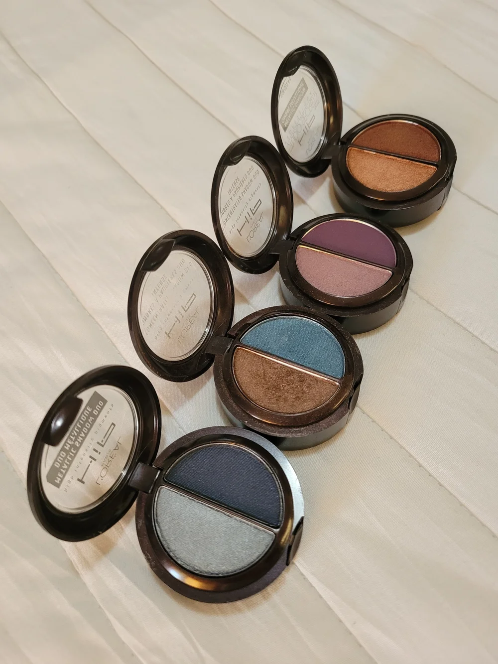 L'Oréal HiP Metallic Shadow Duo Set - Blue, Purple, Brown, Taupe